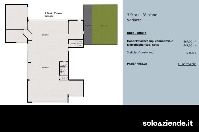 Vendita Locali commerciali e artigianali VENDESI 2 UFFICI a Bolzano (BZ)